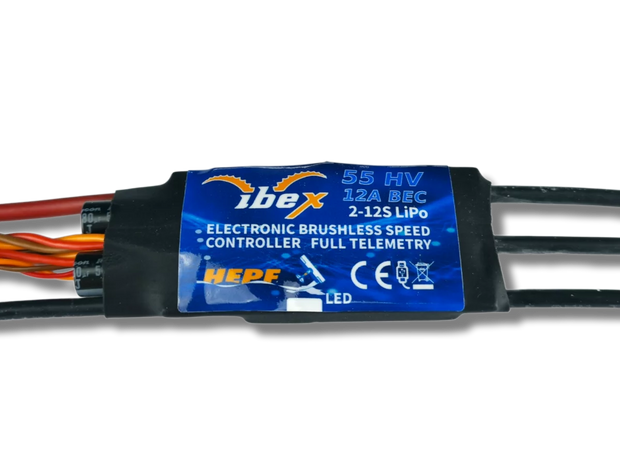 Ibex 55A Brushless Controller mit 12A BEC & Telemetrie